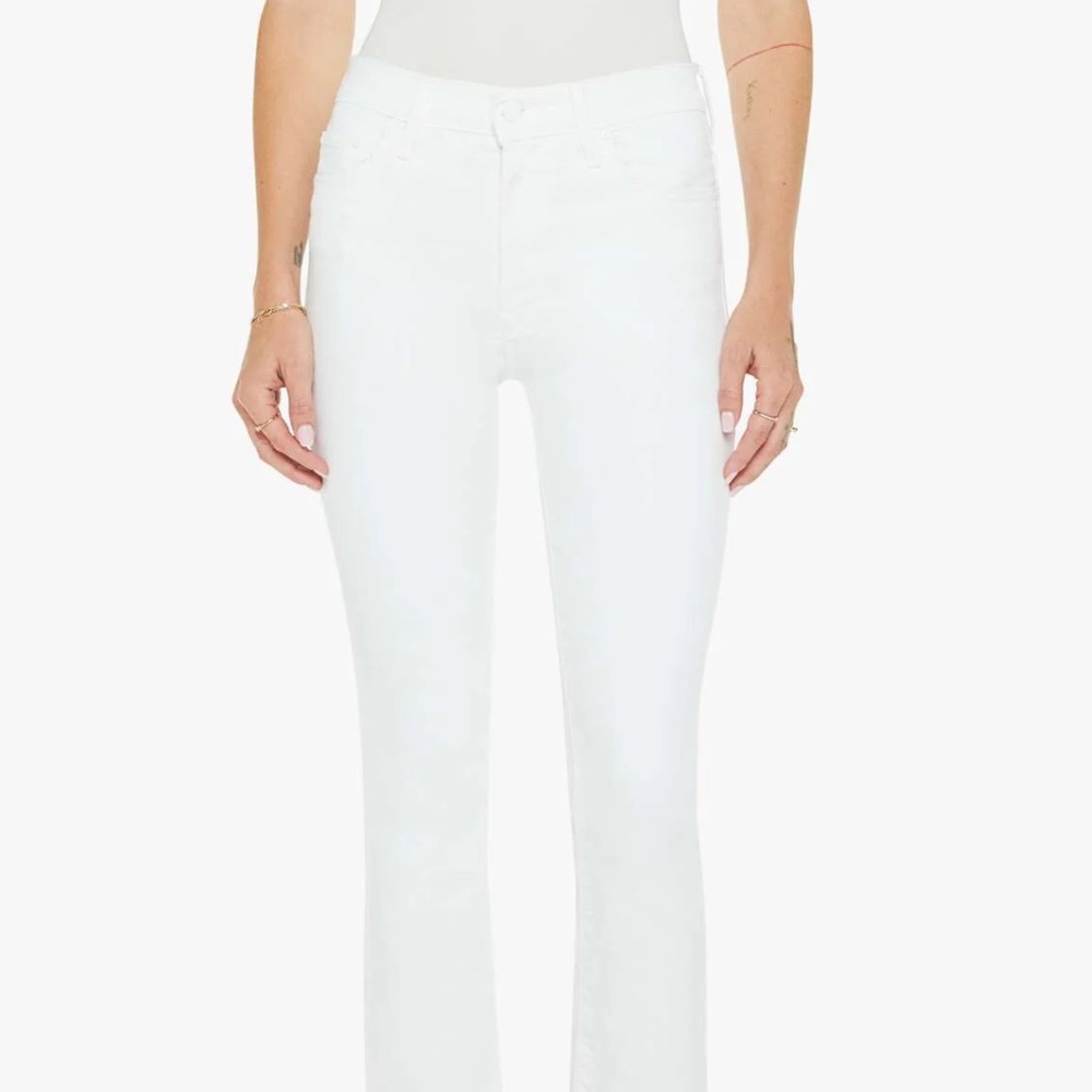 Mother White INSIDER CROP STEP FRAY